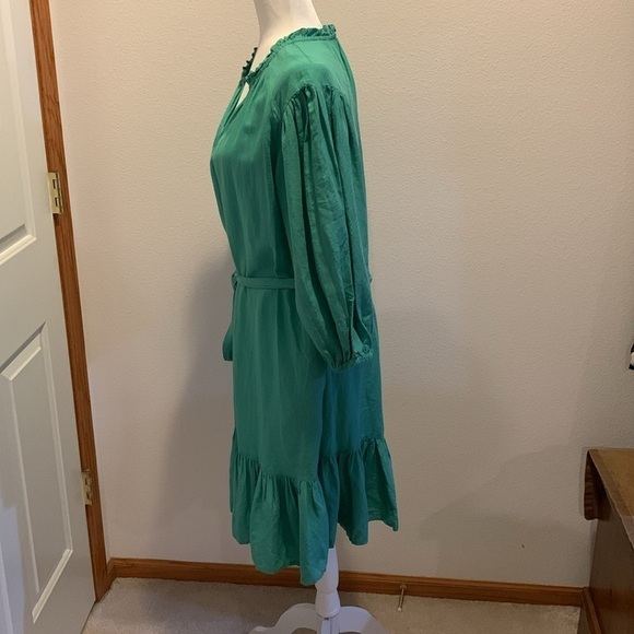 NWT Knox Rose Light Green Spring/Summer Midi Dress. Slip On with belted waist. M - Picture 9 of 10